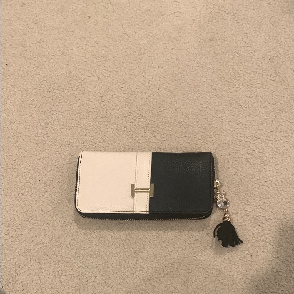 Two-Tone Black and Cream Women's Clutch/Wallet